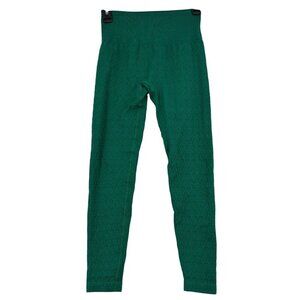 Joylab Active Textured 7/8 Leggings Womens Size S Green High Rise Thick Knit
